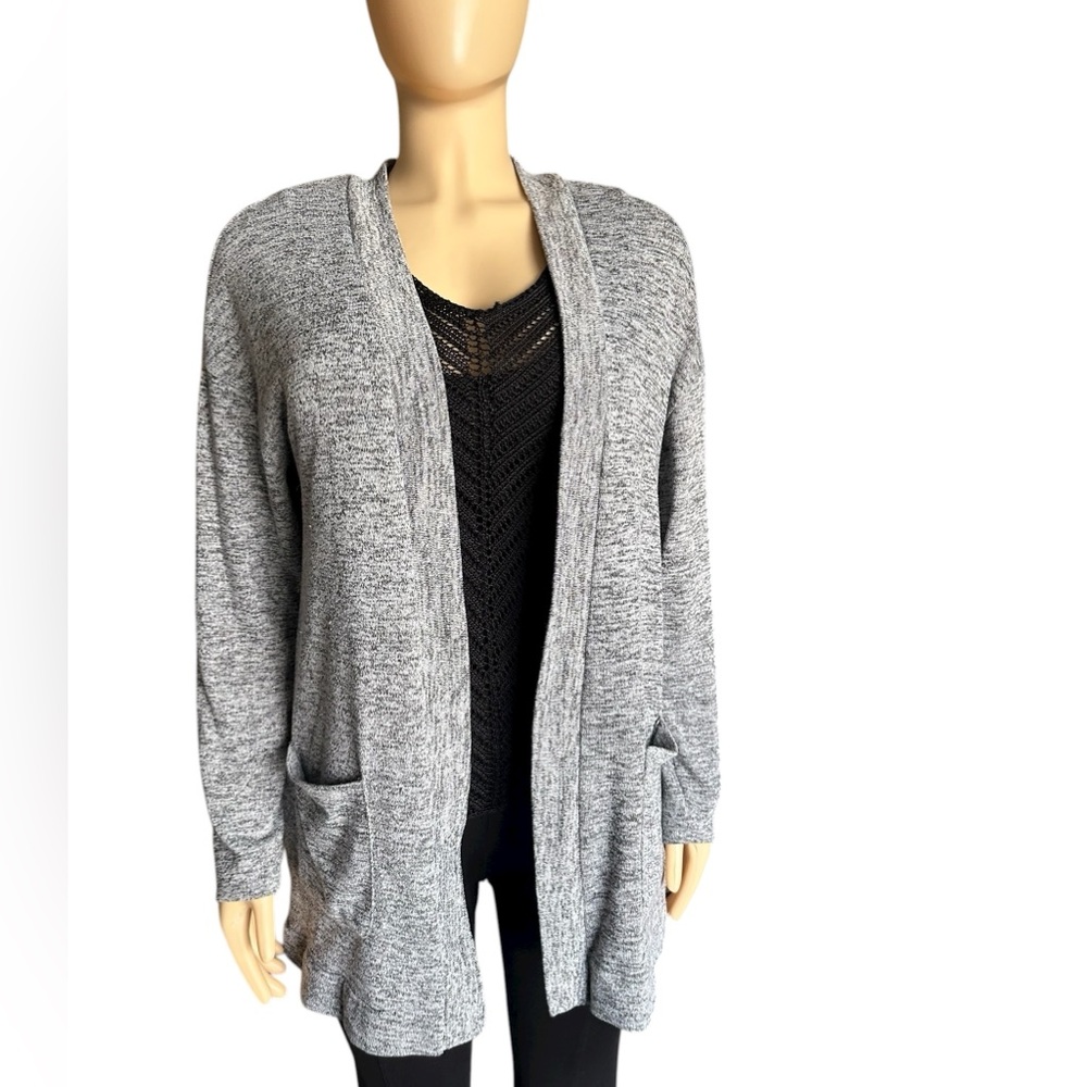 Xersion Women’s Gray Asymmetrical Open Cardigan